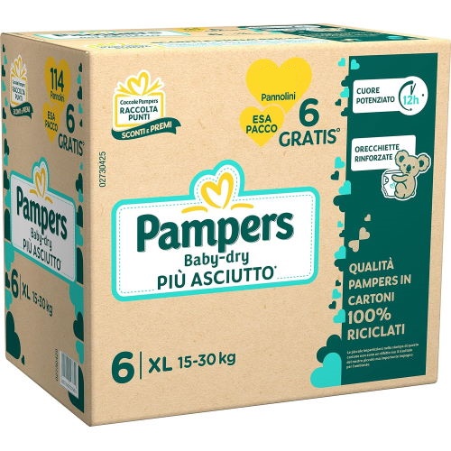 pampers-pannolini-baby-dry-quadri-maxi-x-96 Pampers Pannolini Baby Dry Quadri Maxi x 96 - immagine 1