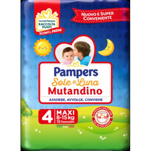 pampers-pannolini-sole-e-luna-mutandino-maxi-x15 Pampers Pannolini Sole e Luna Mutandino Maxi x15 - immagine 1