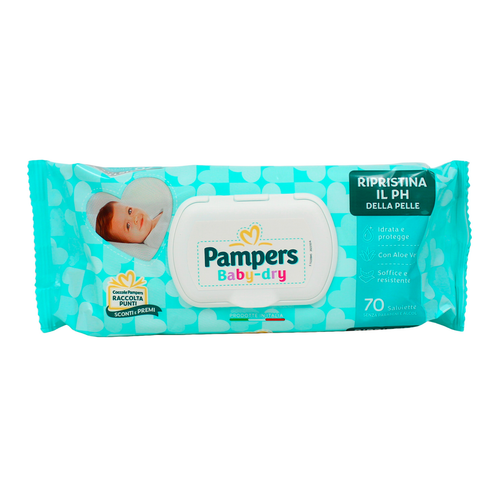 pampers-salviette-baby-dry-x-70 Pampers Salviette Baby Dry x 70 - immagine 1