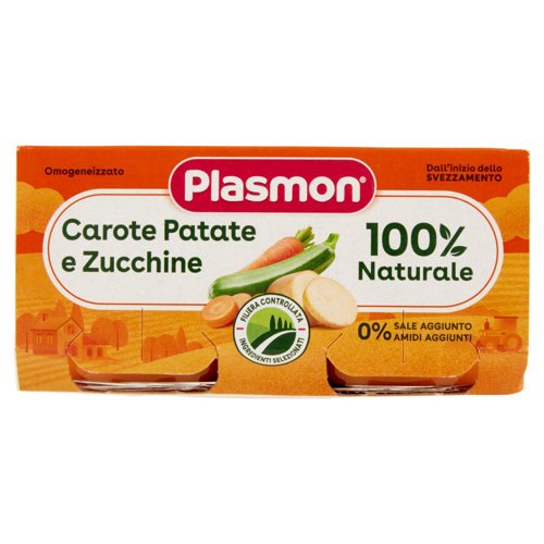 plasmon-omogeneizzato-carote-patate-zucchine-2-x-80-g Plasmon Omogeneizzato Carote Patate Zucchine 2 x 80 g - immagine 1