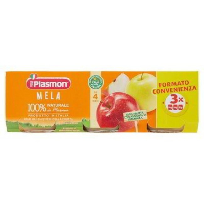 plasmon-omogeneizzato-mela-3-x-80-g Plasmon Omogeneizzato Mela 3 x 80 g - immagine 1