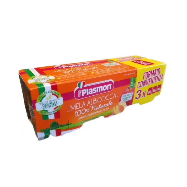 plasmon-omogeneizzato-mela-albicocca-3-x-80-g Plasmon Omogeneizzato Mela/Albicocca 3 x 80 g - immagine 1