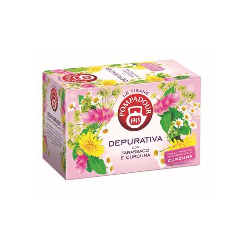 pompadour-tisana-depurativa-plus-18-filtri-40-g Pompadour Tisana Depurativa Plus 18 Filtri 40 g - immagine 1