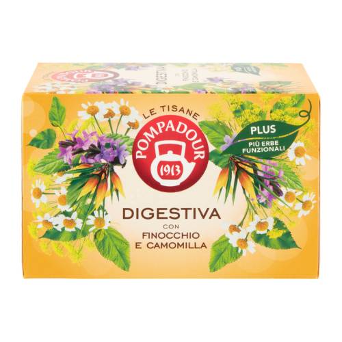 pompadour-tisana-digestiva-plus-18-filtri-40-g Pompadour Tisana Digestiva Plus 18 Filtri 40 g - immagine 1