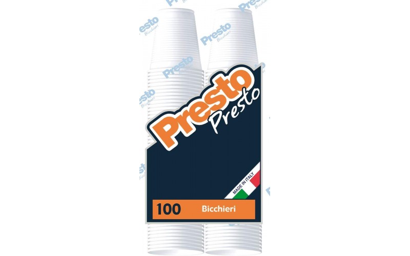 presto-bicchieri-bianchi-200-ml-x-100-ps Presto Bicchieri Bianchi 200 ml x 100 PS - immagine 1