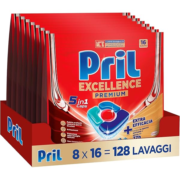 pril-caps-excellence-5-in-1-x-14-2 Pril Caps Excellence 5 in 1 x 14 + 2 - immagine 1
