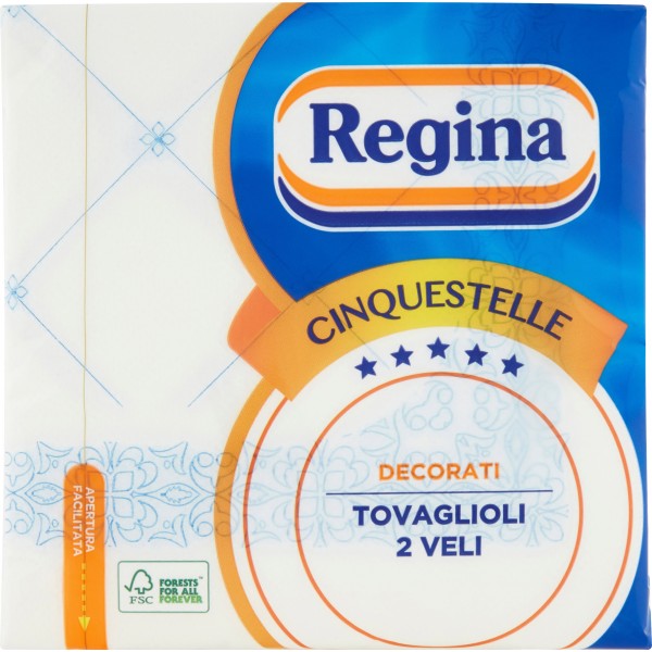 regina-43-tovaglioli-5-stelle-2-veli-3838-cm Regina 43 Tovaglioli 5 Stelle 2 Veli 38x38 cm - immagine 1