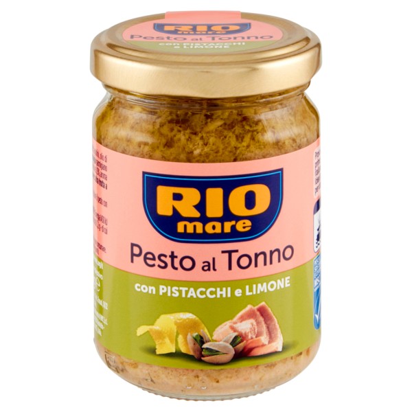 riomare-tonno-pesto-pistacchio-e-limone-130-g Riomare Tonno Pesto Pistacchio e Limone 130 g - immagine 1
