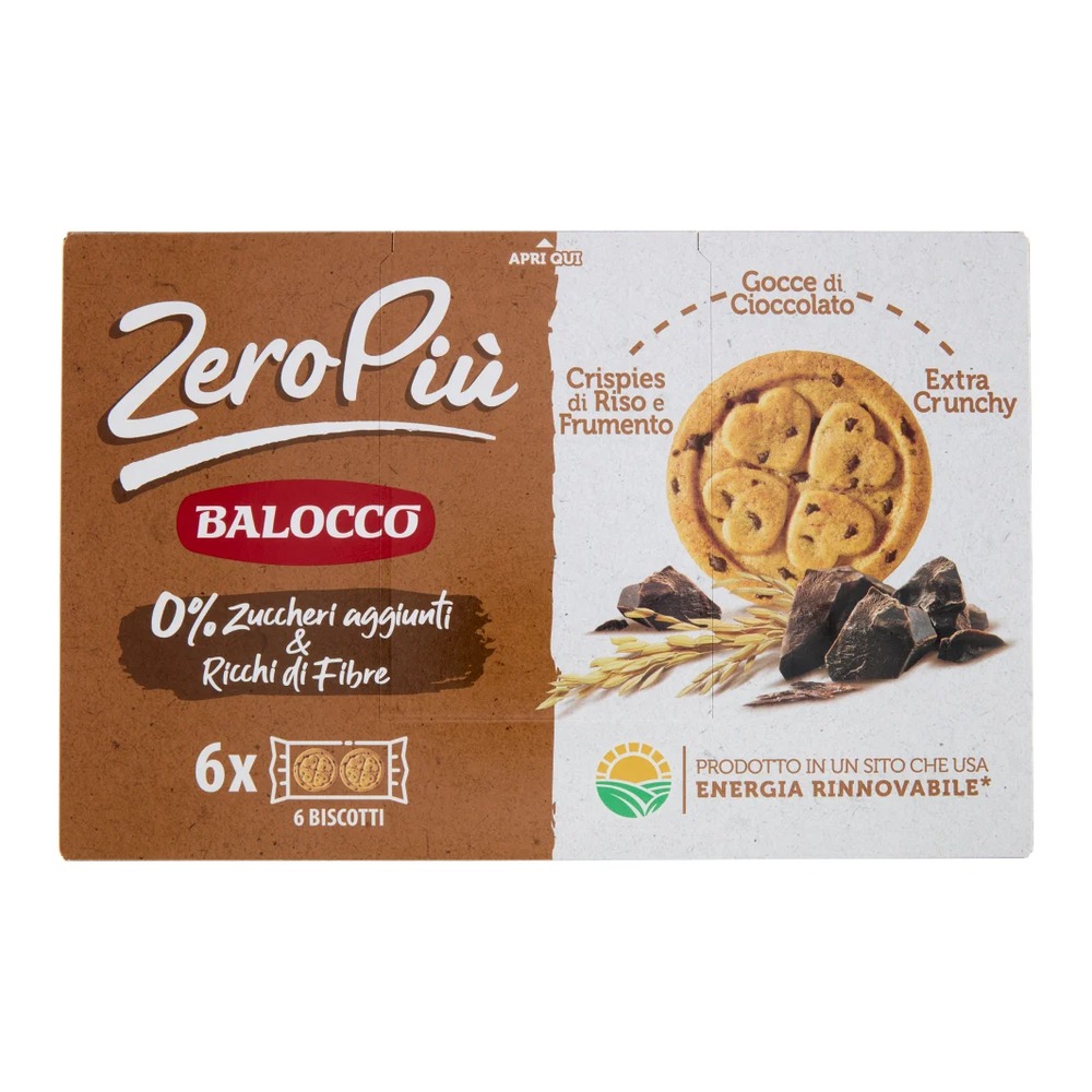 sg-552-balocco-zeropiu-gocce-cioccolato-210g Balocco Biscotti Zeropiù Senza Zucchero Gocce 210 g - immagine 1