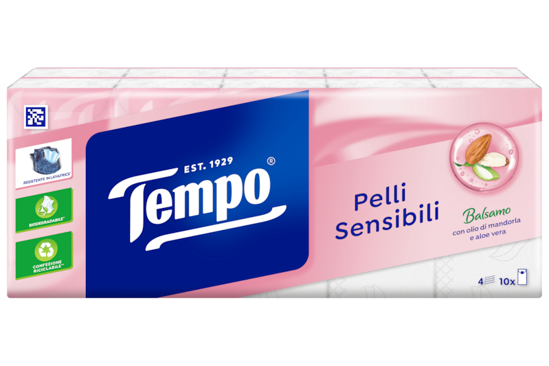 tempo-fazzoletti-pelli-sensibili-x-10 Tempo Fazzoletti Pelli Sensibili x 10 - immagine 1