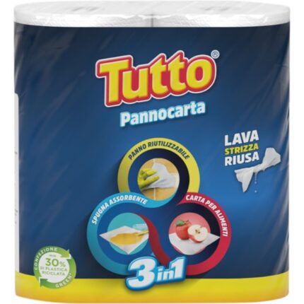 Tutto Pannocarta 3 in 1 2 Rotoli