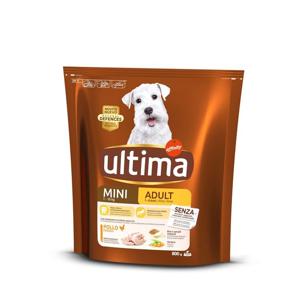 ultima-cibo-per-cane-crocchette-mini-adult-pollo-800-g Ultima Cibo per Cane Crocchette Mini Adult Pollo 800 g - immagine 1