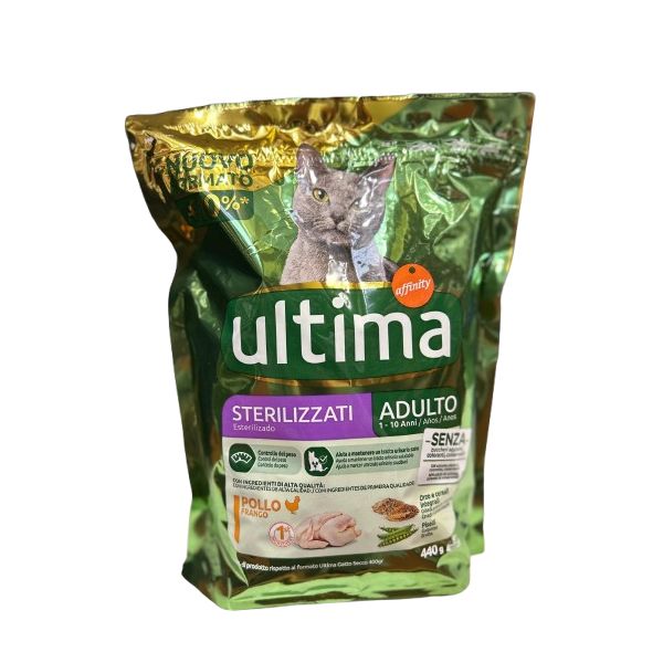 ultima-cibo-per-gatto-adulto-sterilizzato-croccantini-pollo-440-g Ultima Cibo per Gatto Adulto Sterilizzato Croccantini Pollo 440 g - immagine 1