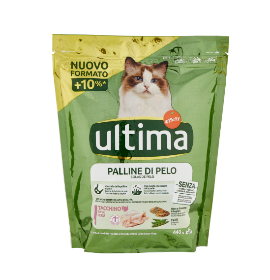 ultima-cibo-per-gatto-croccantini-hairball-440-g Ultima Cibo per Gatto Croccantini Hairball 440 g - immagine 1