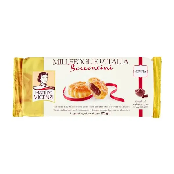 vicenzi-millefoglie-bocconcini-cioccolato-100-g Vicenzi Millefoglie Bocconcini Cioccolato 100 g - immagine 1
