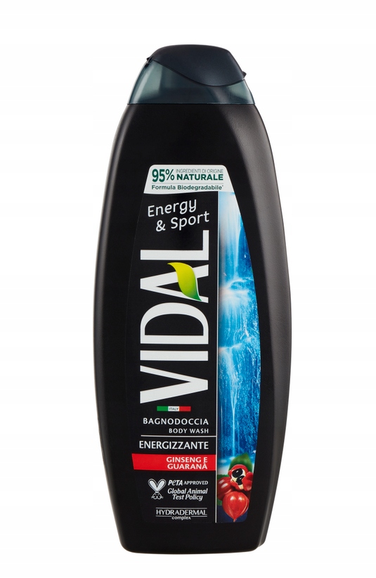 vidal-bagnoschiuma-energy-sport-600-ml Vidal Bagnoschiuma Energy Sport 600 ml - immagine 1