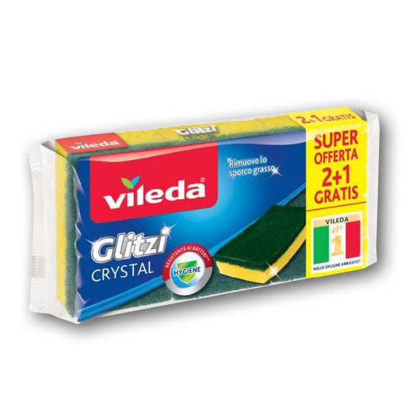vileda-spugna-glitzi-crystal-21 Vileda Spugna Glitzi Crystal 2+1 - immagine 1