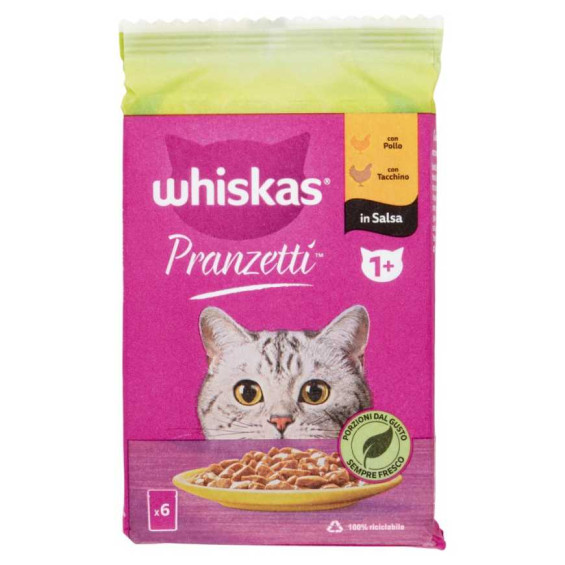 whiskas-pranzetti-pesce-6-x-50-g Whiskas Pranzetti Pesce 6 x 50 g - immagine 1