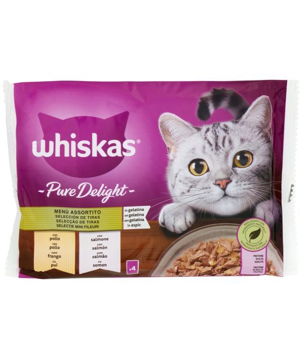 whiskas-pure-delight-assortiti-4-x-85-g Whiskas Pure Delight Assortiti 4 x 85 g - immagine 1