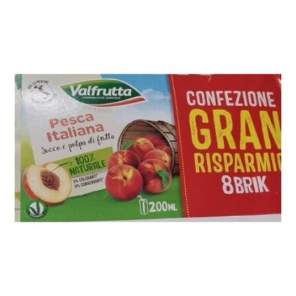 Valfrutta Nettare di Pesca 8 x 200 ml Slim