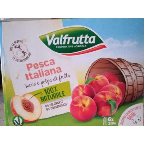Valfrutta Nettare Pesca 6 x 200 ml Slim Valfrutta Nettare Pesca 6 x 200 ml Slim