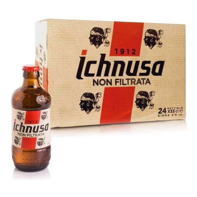 Cassa Birra Sarda Ichnusa 33 cl - Confezione da 24 pz Cassa Birra Sarda Ichnusa 33 cl - Confezione da 24 pz
