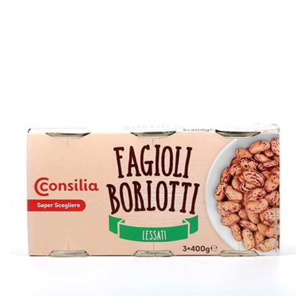 Consilia-Fagioli-Borlotti-3-x-400-g-1.jpg Consilia Fagioli Borlotti 3 x 400 g - immagine 1
