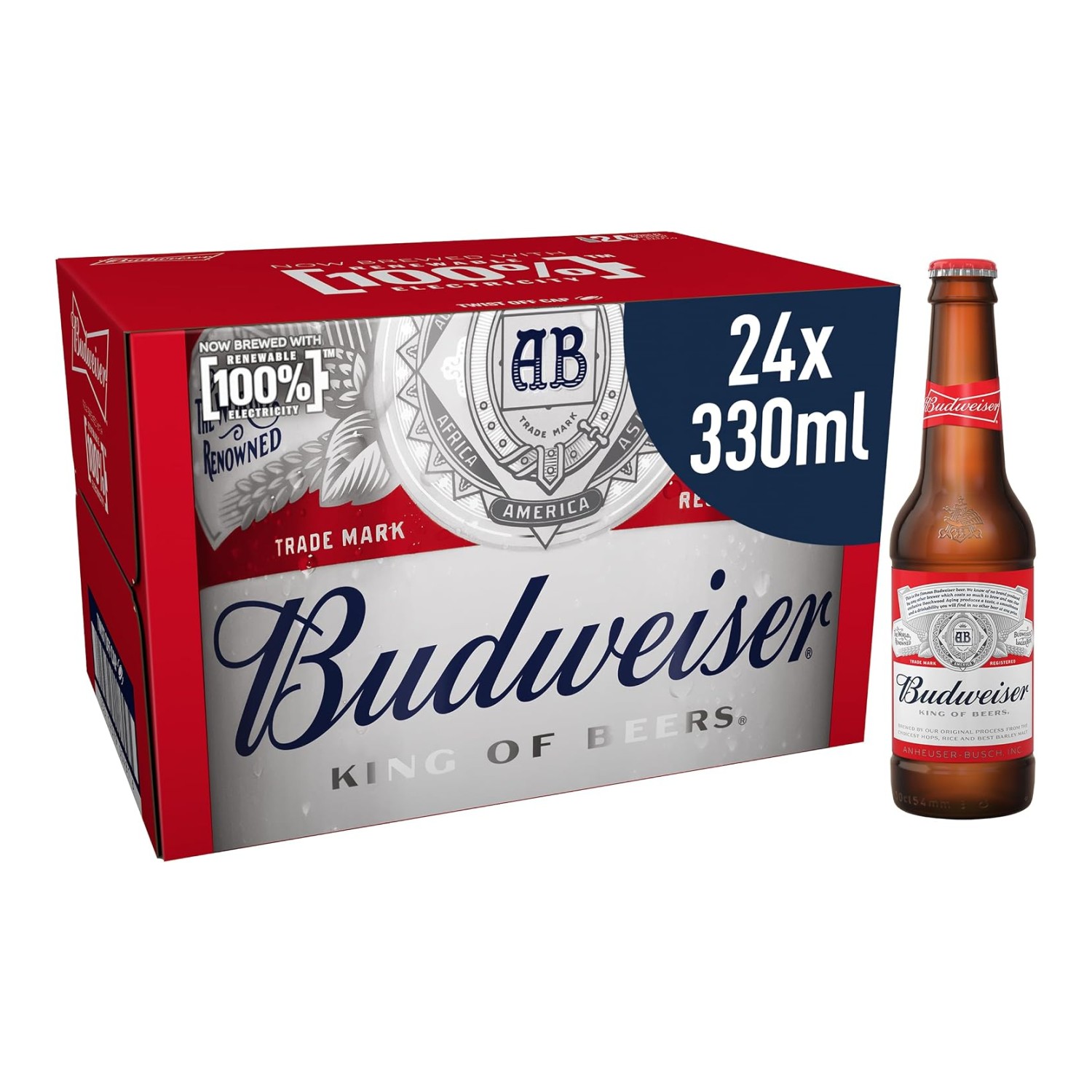 Cassa Birra Budweiser 33 cl - Confezione da 24 pz Cassa Birra Budweiser 33 cl - Confezione da 24 pz