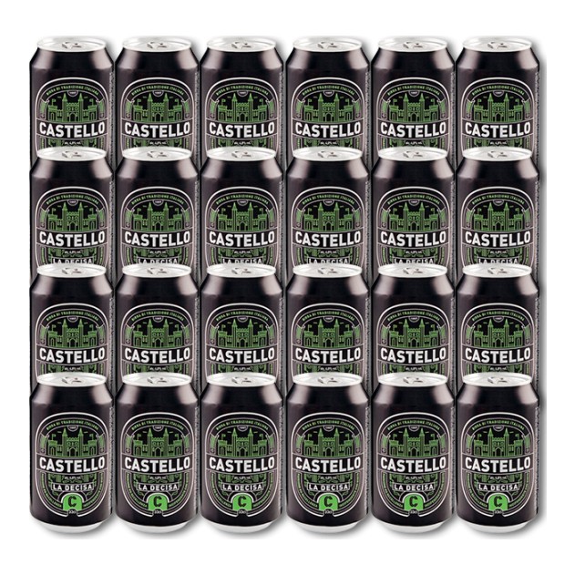 Cassa Birra Castello La Decisa 33 cl in lattina - Confezione da 24 pz Cassa Birra Castello La Decisa 33 cl in lattina - Confezione da 24 pz