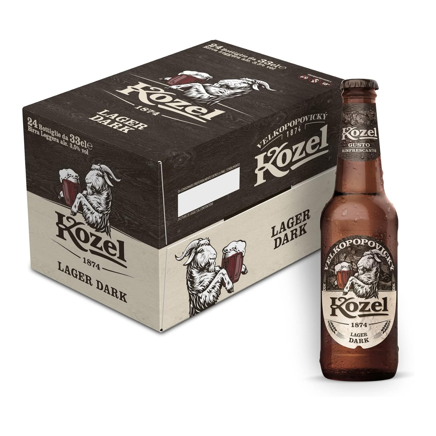 Cassa Birra Kozel Dark 33 cl - Confezione da 24 pz Cassa Birra Kozel Dark 33 cl - Confezione da 24 pz