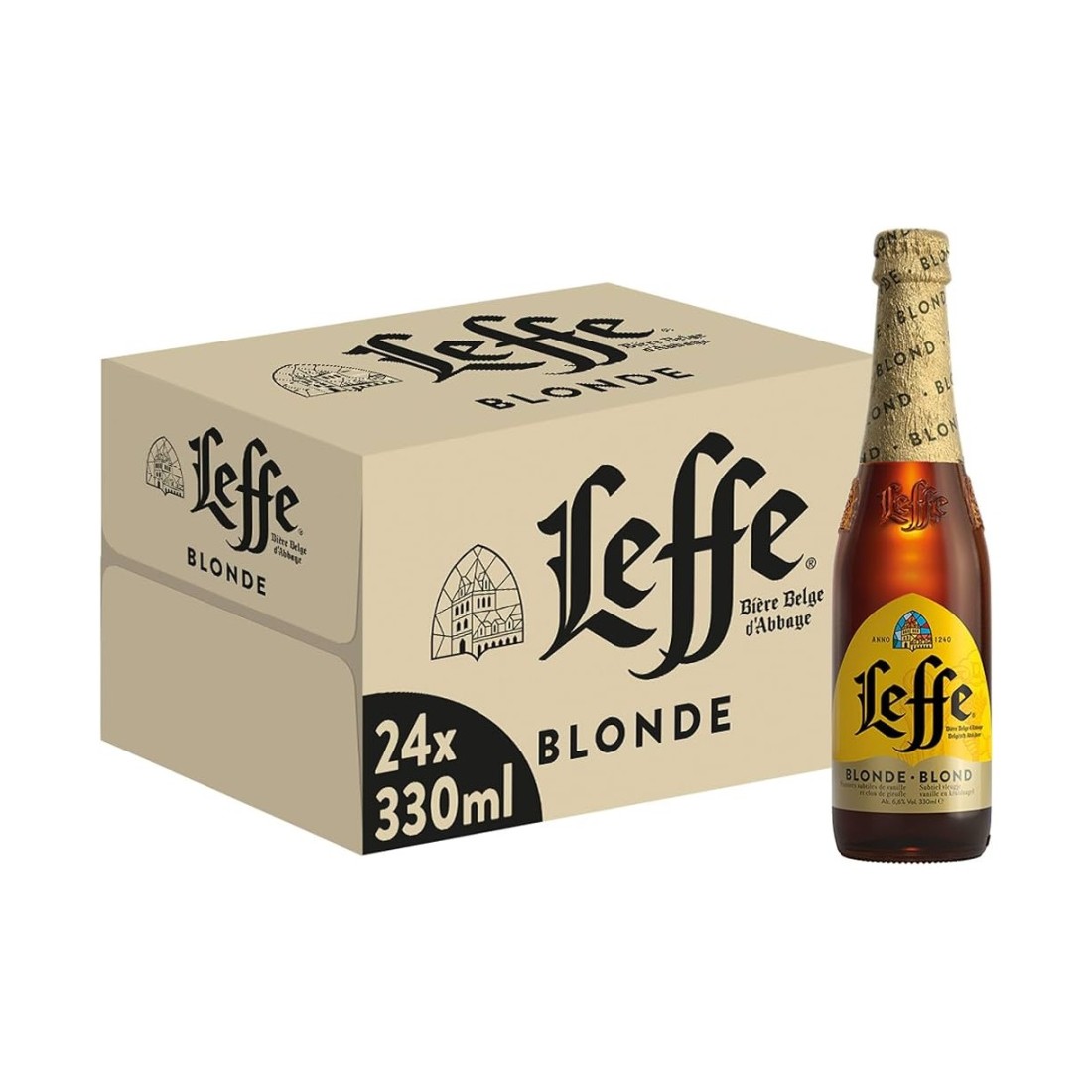 Cassa Birra Leffe Blonde 33 cl - Confezione da 24 pz Cassa Birra Leffe Blonde 33 cl - Confezione da 24 pz