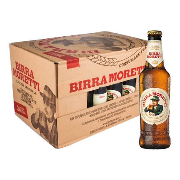Cassa Birra Moretti 33 cl - Confezione da 24 pz Cassa Birra Moretti 33 cl - Confezione da 24 pz