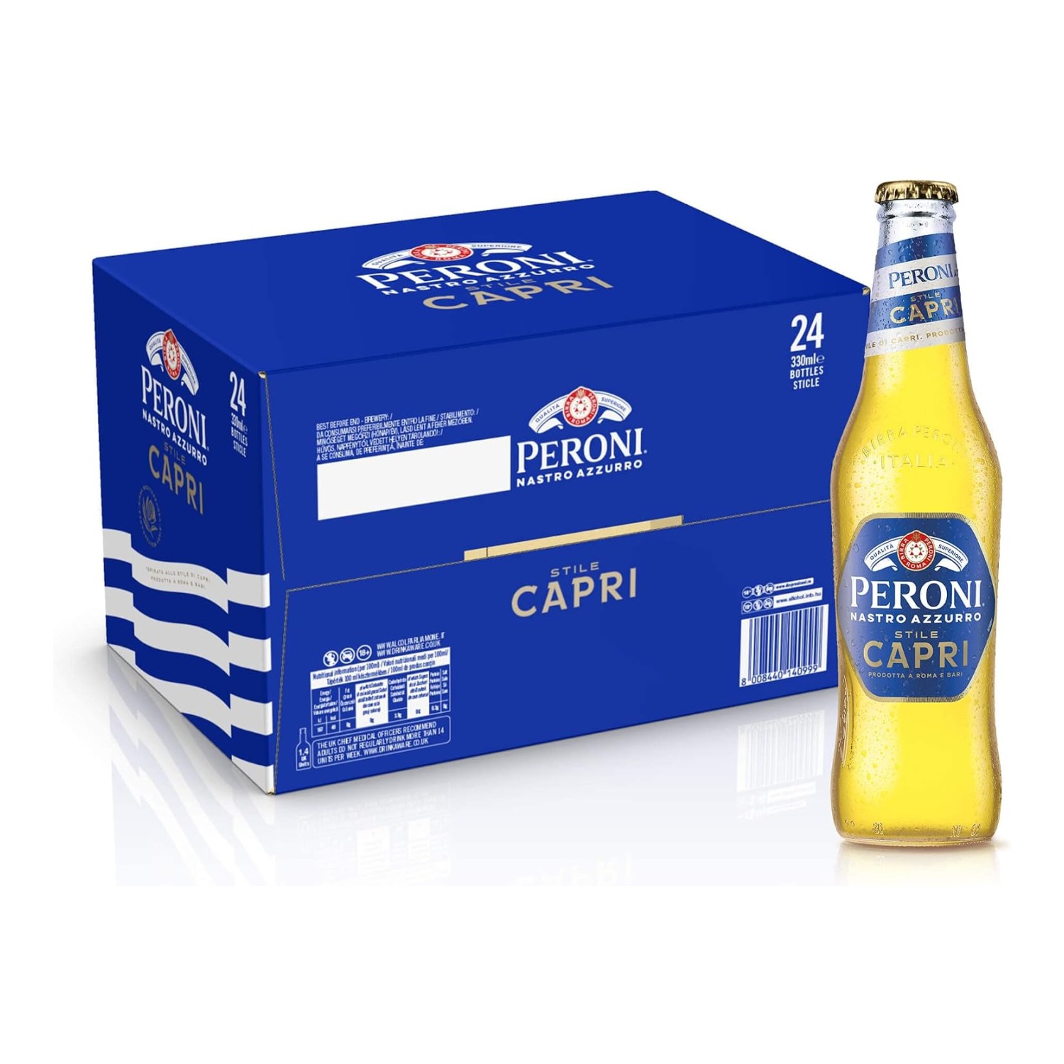 Cassa Birra Nastro Azzurro Capri 33 cl - Confezione da 24 pz Cassa Birra Nastro Azzurro Capri 33 cl - Confezione da 24 pz